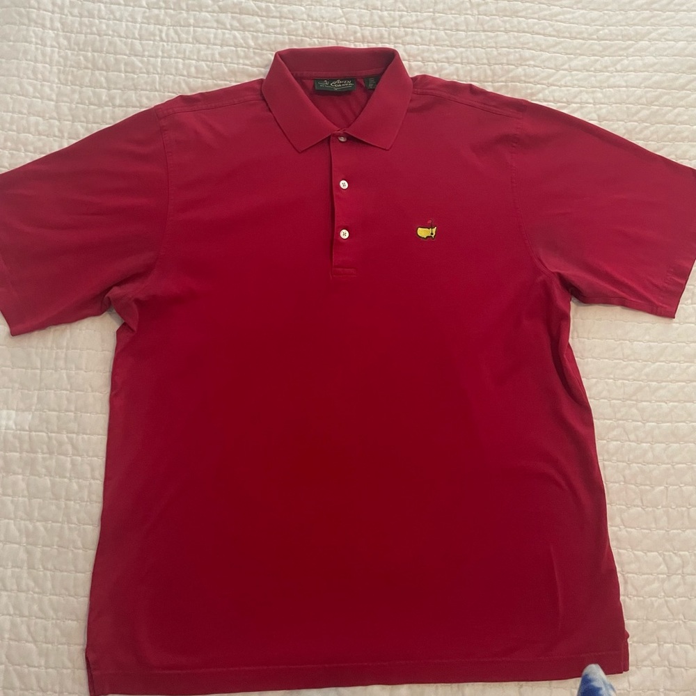 Masters Pima cotton polo in medium. Red “amen corner” short sleeve shirt ⛳️